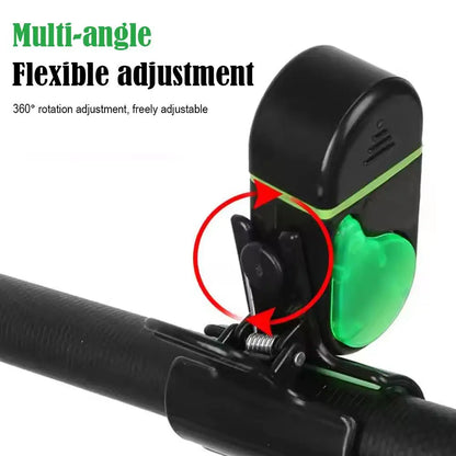 1/2PCS LED Fishing Bite Alarm - Electronic Fish Rod Clip-On Alert Bell with Sound & Light Indicator