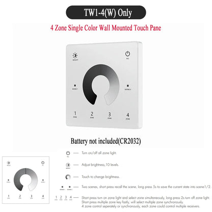 CENFAYA ZigBee & RF 2CH LED Controller - Smart DC 12V/24V Dimmer for CCT LED Strips with Remote Control