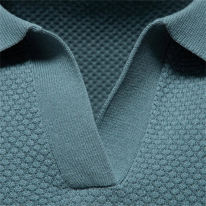 Men's Premium Golf Polo Shirt - 2025 Summer Solid Color Breathable Casual Collared Polo