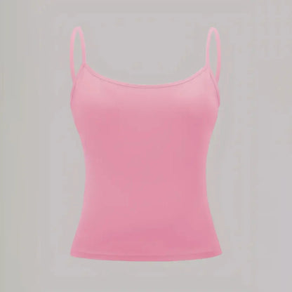 Women’s Slim Strap Tank Top – Breathable Summer Sleeveless Casual Top