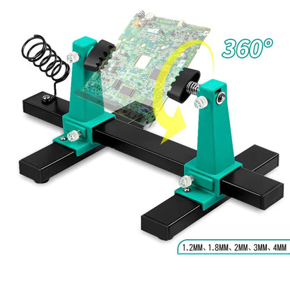 Adjustable Circuit Board Repair Fixture - 360° Rotating Motherboard Holder for PCB Welding Soldering Disassembly Maintenance