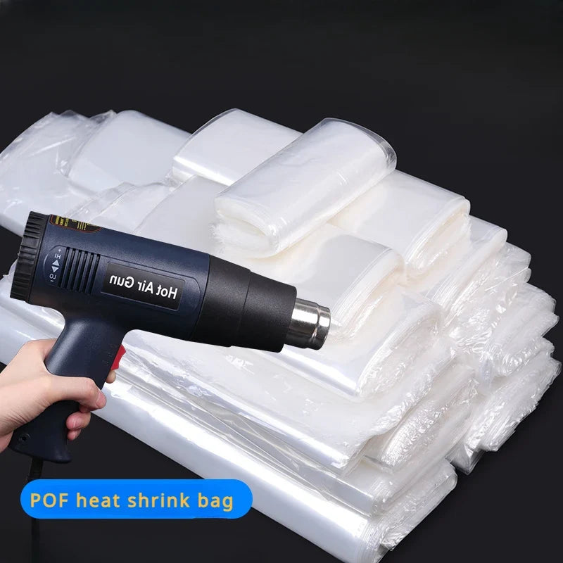 POF Heat Shrink Bags - Food Grade Moisture-Proof Sealing Film for Food, Books, Bottles, Shoes and Storage
