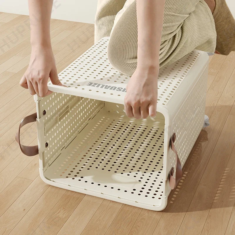 Foldable Laundry Hamper with Wheels — Portable Clothes Basket for Washing & Storage