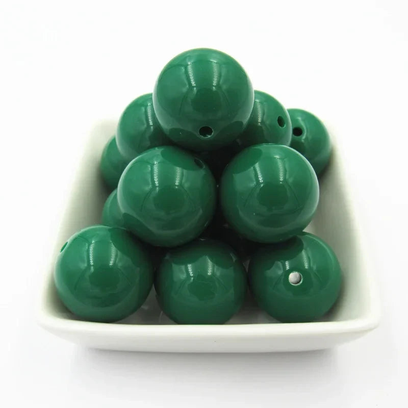 Acrylic Chunky Round Beads - 6mm to 20mm Solid Bubblegum Beads for DIY Handmade Jewelry & Craft Making