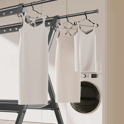 Floor-to-Ceiling Aluminum Drying Rack — Foldable Outdoor & Indoor Clothes Organizer for Kids' Clothing