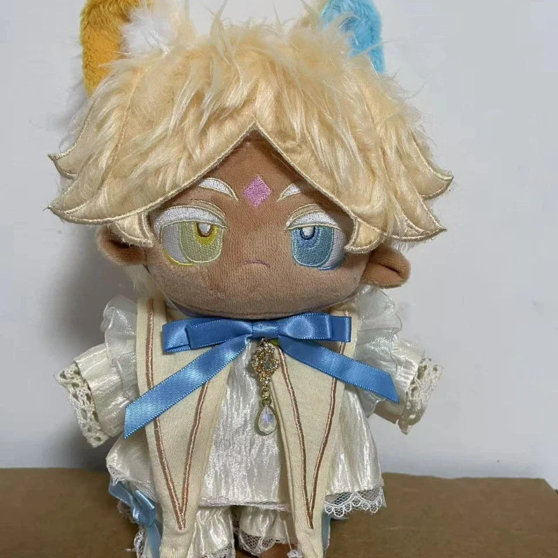 Pure Vanilla Cookie Plush Doll 20cm – Dress-Up Cotton Stuffed Toy from Cookie Run: Kingdom, Cosplay Gift for Kids