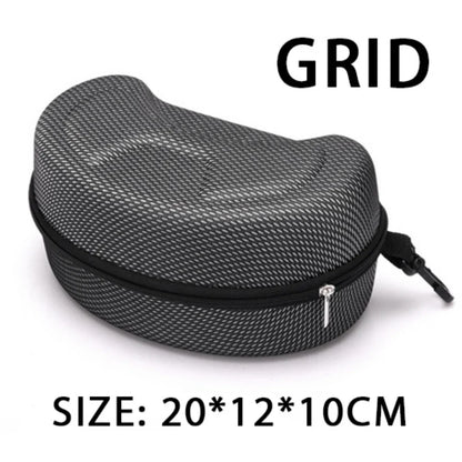 Portable EVA Ski Glasses Protector Case for Snowboard & Skiing Eyewear - Zipper Hard Box Holder (No Goggles)