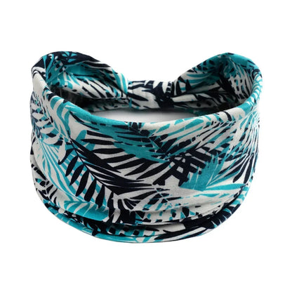 Bohemian Wide Cotton Stretch Headbands for Women – Turban Style Hairbands, Bandana Headwrap Hair Accessories