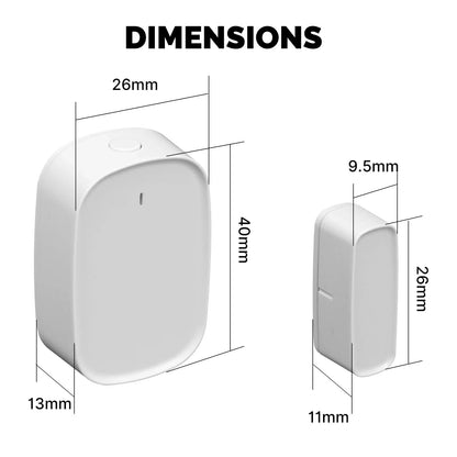 MOES Tuya ZigBee Smart Window & Door Sensor – Home Security Alarm with Remote Control via Smart Life App