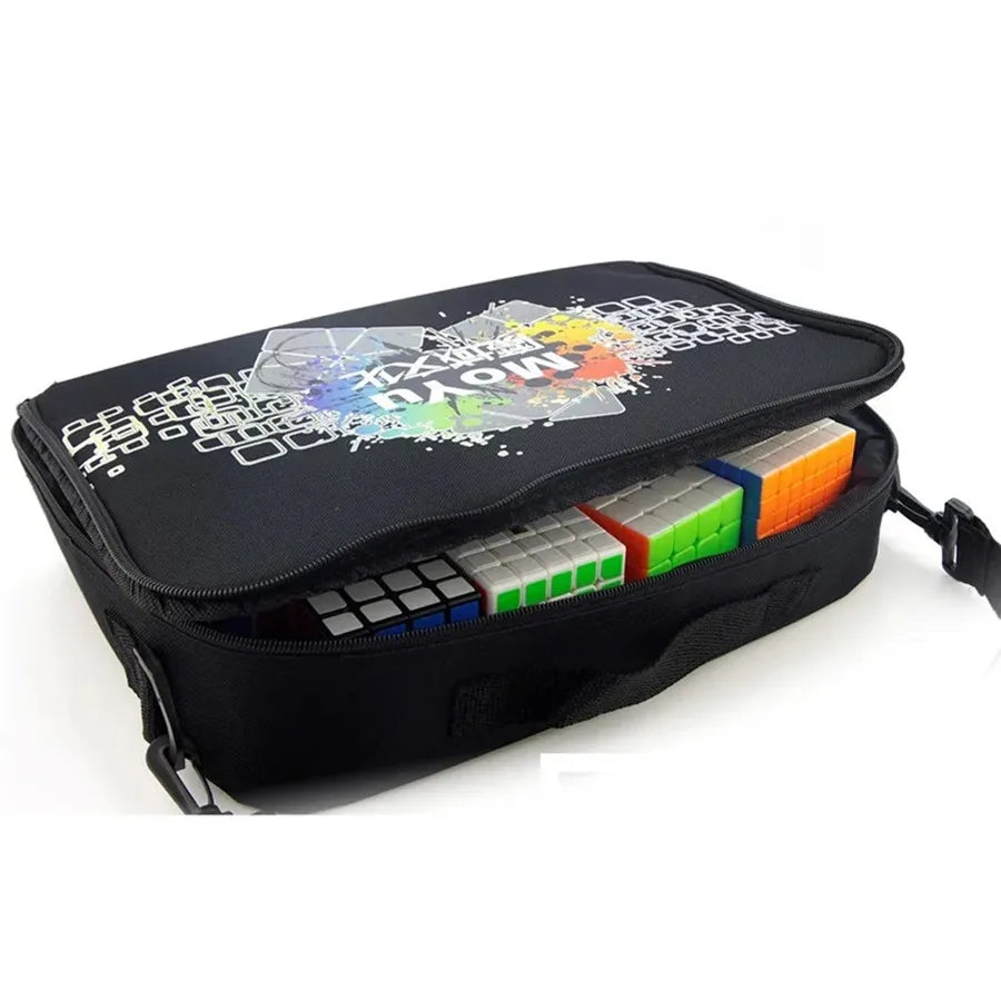 Qiyi Moyu Magic Cube Storage Bag - Professional Carry Case for 2x2 to 9x9 Speed Cubes, Puzzle Toys & Gifts