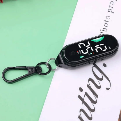 LED Digital Pocket Watch - Waterproof Hanging Carabiner Watch with Luminous Display for Kids & Adults