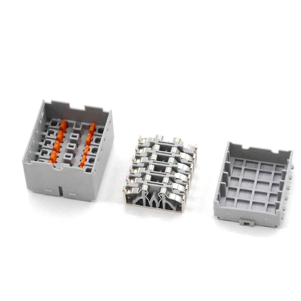 Compact Push-In Wire Connector Terminal Block – Fixed Modular Multi-Link Splicing 1-In Multiple-Out Lighting Connector 225 Series