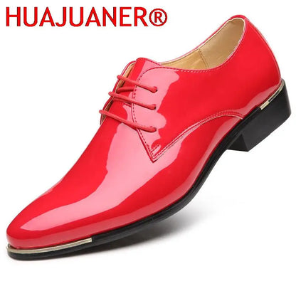 Men's Patent Leather Dress Shoes - Soft Formal Wedding Shoes Size 38-48