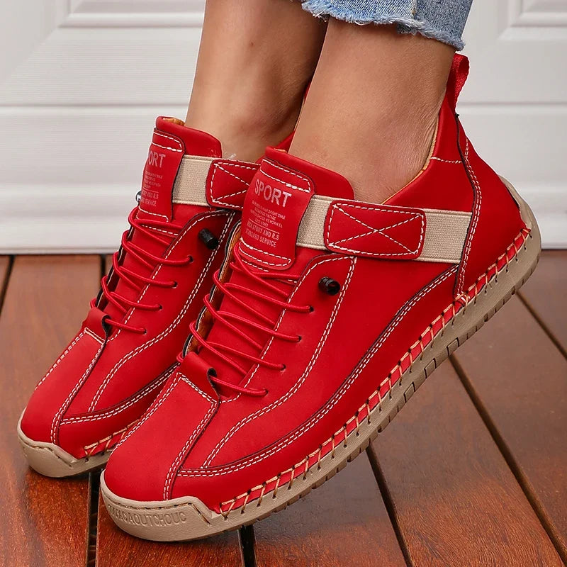 Women’s Mid-Calf Retro Boots - British Style Anti-Slip Workwear Loafers for Summer