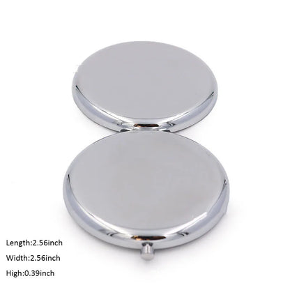 Rose Gold Double-Sided Compact Mirror - Portable Folding Mini Pocket Makeup Mirror for Women & Men