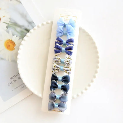 10Pcs Kids Hair Accessories Set - Cute Bow Hair Clips and Barrettes for Baby Girls