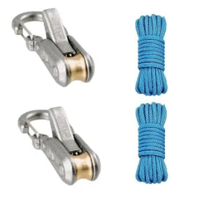 Rope Tying Tool & Tensioner - Heavy Duty Retractable Buckle with Roller for Camping, Hiking & Outdoor Gear