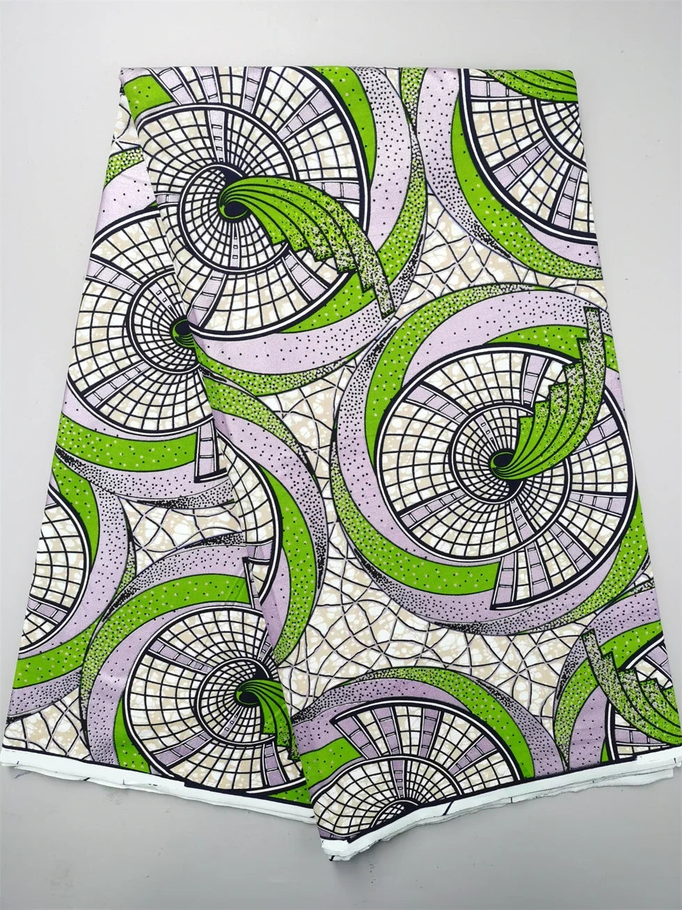 Grand African Wax Glitter Glam Fabric - 100% Cotton Ankara Batik Gold Print Pagne for Party Dresses & Sewing
