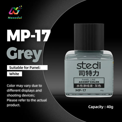 Stedi MP-10~MP-13 Weathering Acrylic Paint – 40g Gundam & Military Model Panel Line Painting Tool for DIY Hobby Crafts