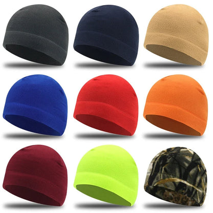 Winter Thermal Fleece Hat - Windproof Outdoor Beanie for Men & Women Cycling Skiing
