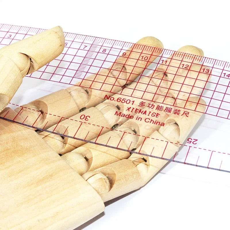 Multi-Functional Sewing Ruler - 58cm Curve & 40cm Straight Grading Ruler with Built-In Scale