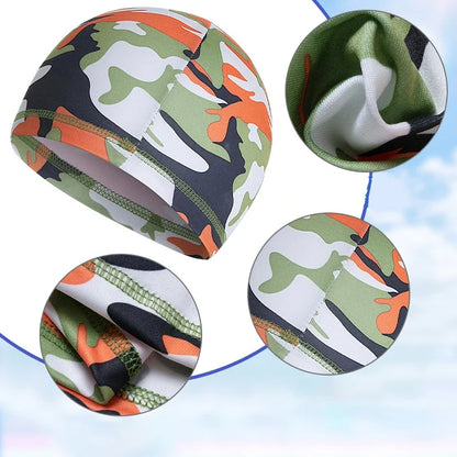 Summer UV Protection Ice Silk Skull Cap - Quick Dry Helmet Liner Hat for Men & Women, Cycling Running Workout Stretch Beanie