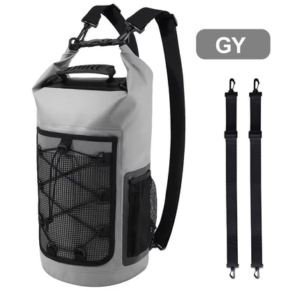 25L Waterproof Dry Bag Backpack - Roll-Top Outdoor Swimming, Kayaking & Camping Bag