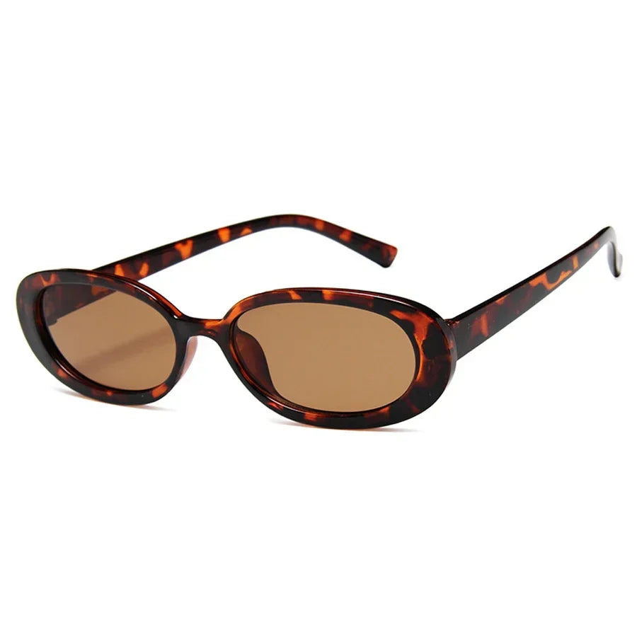 Vintage Small Oval Sunglasses for Women – Luxury Brand Designer Retro Black & Red UV400 Eyewear