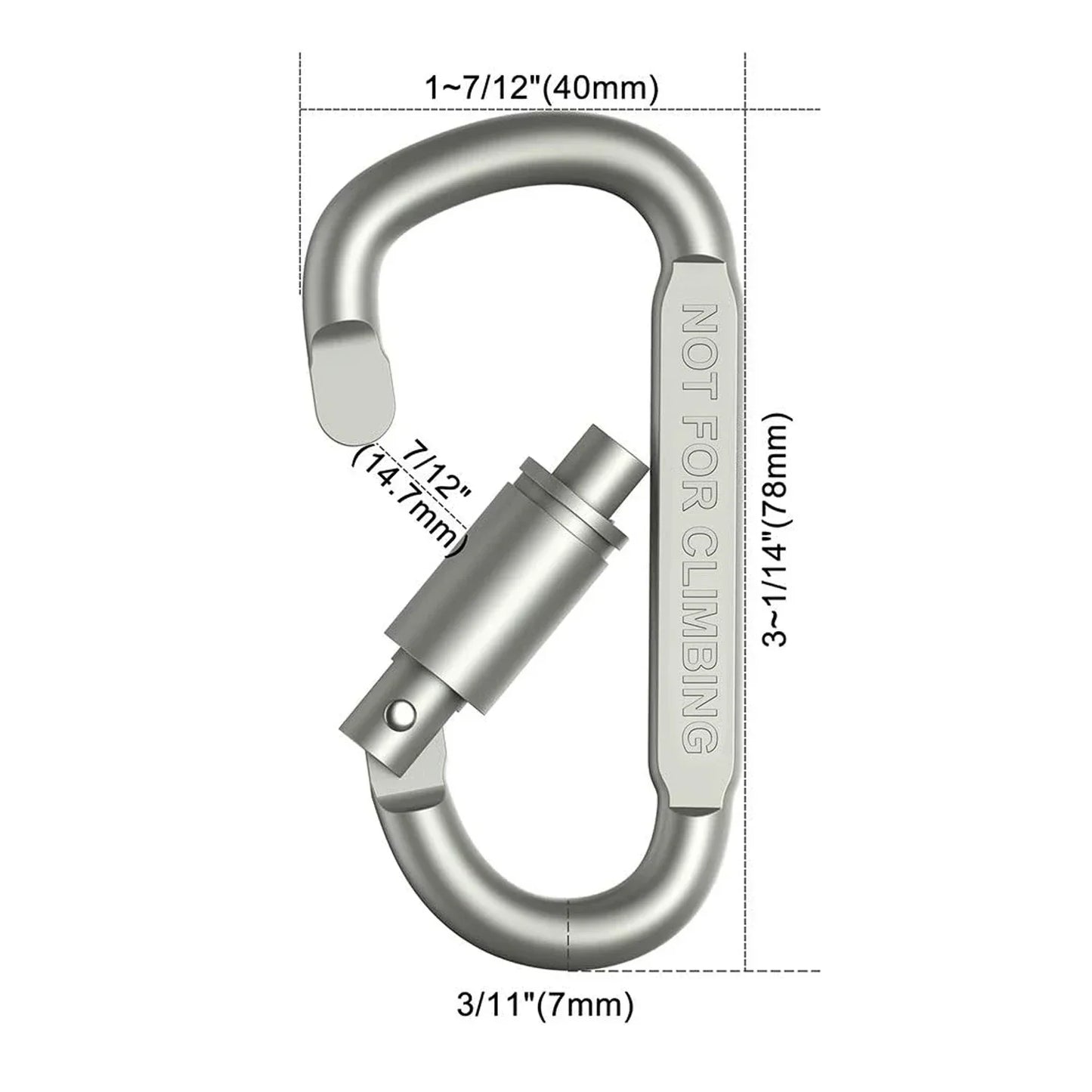 2-6PCS Aluminum Carabiner Set - Tactical EDC Keychain Clips for Camping, Hiking, Survival & Outdoor Gear