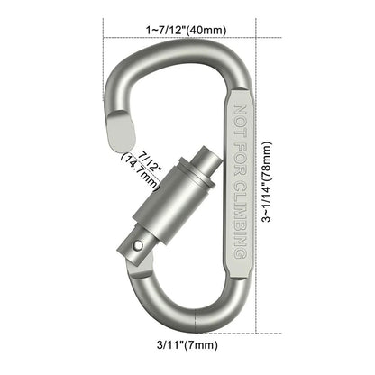 2-6PCS Aluminum Carabiner Set - Tactical EDC Keychain Clips for Camping, Hiking, Survival & Outdoor Gear