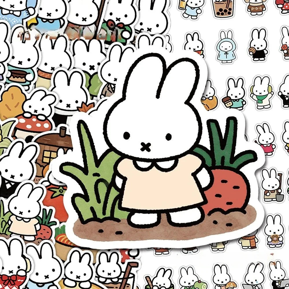Miffy Cartoon Stickers - Cute Creative Decorative Stickers for Journals, Crafts & Personal Planners