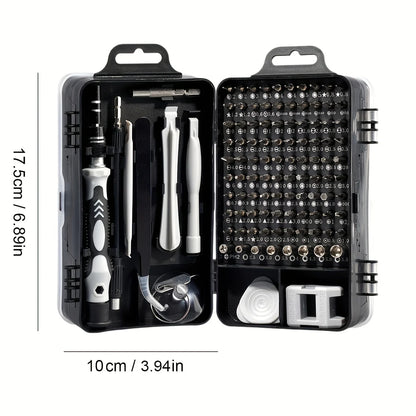 115-in-1 Precision Screwdriver Set - Multi-Bit Repair Tool Kit for iPhone Android Computer Watch and Electronics