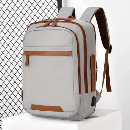 USB Rechargeable Laptop Backpack - Waterproof Large Capacity Unisex School & Travel Bag