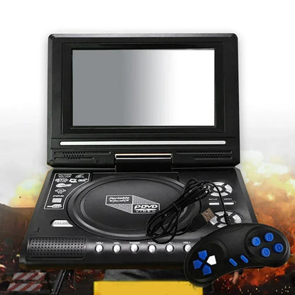 7.8 Inch Portable DVD CD Player - Rotatable Screen Desktop Media Player with Remote Control for Travel