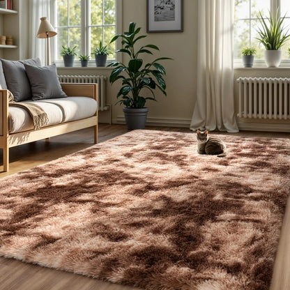 VIKAMA Minimalist Fluffy Area Rug – Non-Slip Living Room Carpet, Soft Kids Room & Bathroom Home Decor Mat