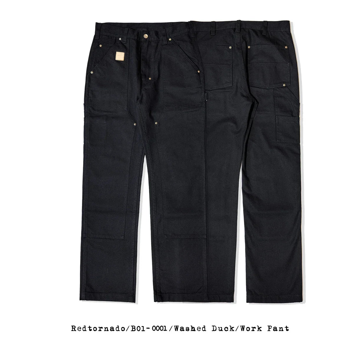 Red Tornado 14oz Duck Work Pants - Double Front Carpenter Dungaree Trousers for Men