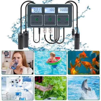 Yieryi WiFi Smart Water Quality Tester - Tuya PH ORP TDS EC Salt Temperature Monitor & Data Logger