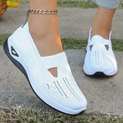 Women’s Casual Summer Sneakers - Lightweight Solid Flat Shoes for Everyday Four Season Wear