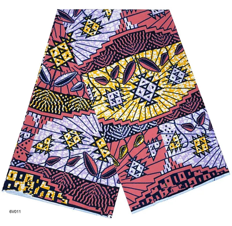 African Real Wax Print Fabric 100% Cotton - Ghana Style Ankara Pagne Nigeria Wax Tissu Soft Printed Fabric