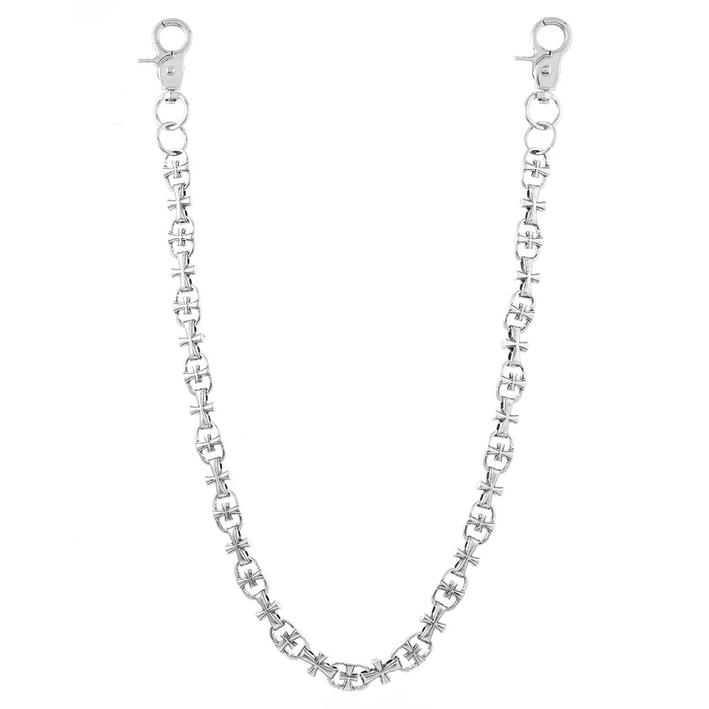 Harajuku Denim Hip Hop Chain - Personalized Punk Double-Layer Waist Chain for Unisex Streetwear