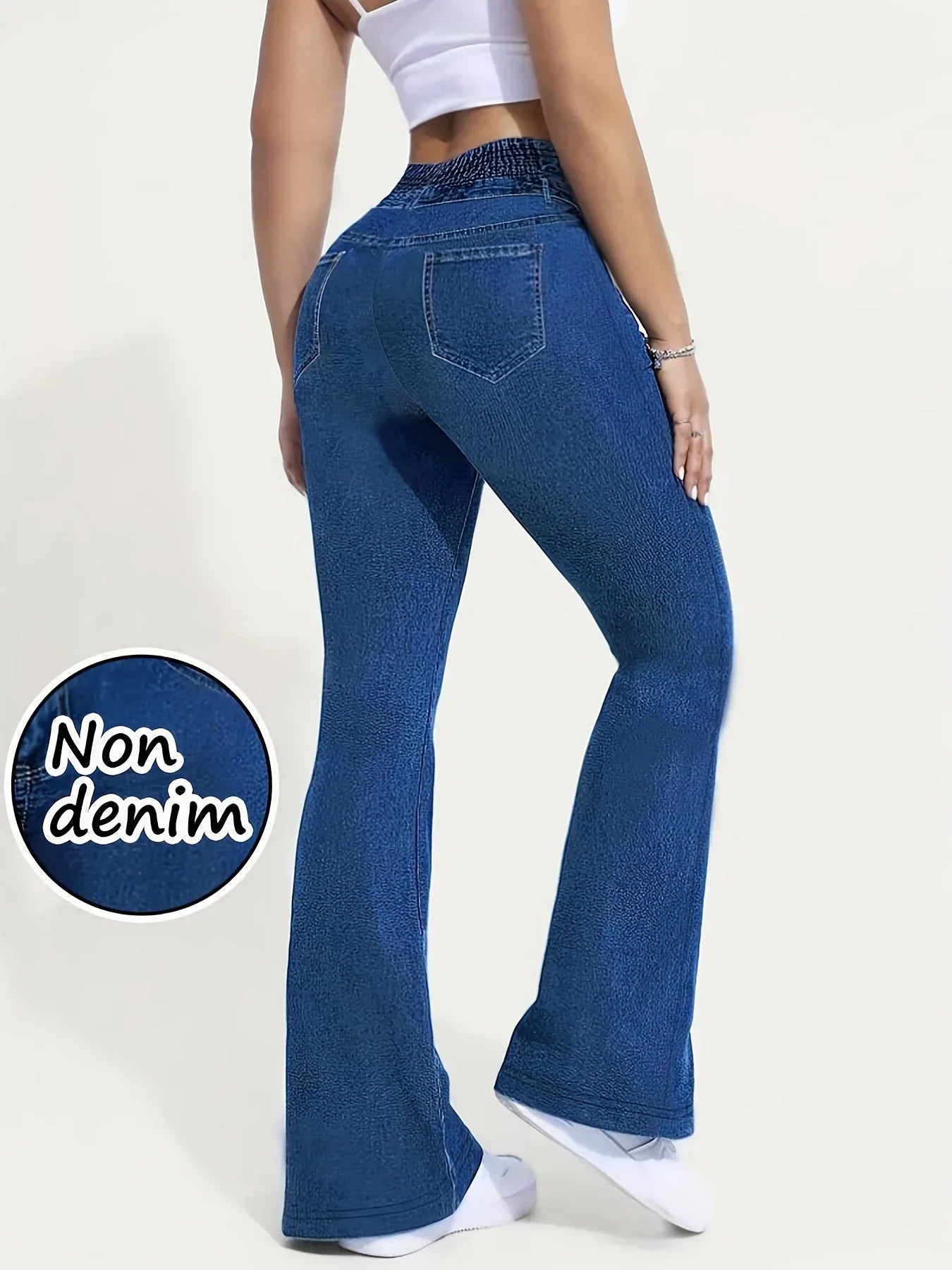 Women's Printed High Waist Leggings - Stretch Wide Leg Fitness & Casual Fashion Pants