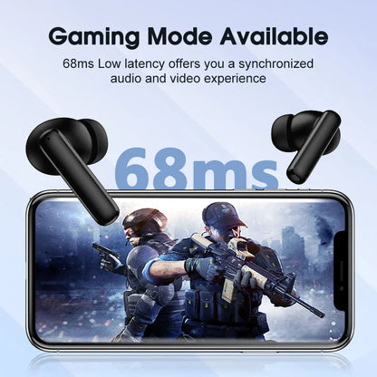QCY T13 ANC Bluetooth Earphones - Bluetooth 5.3, Active Noise Cancellation -28dB, Fast Charge, Low Latency Wireless Earbuds
