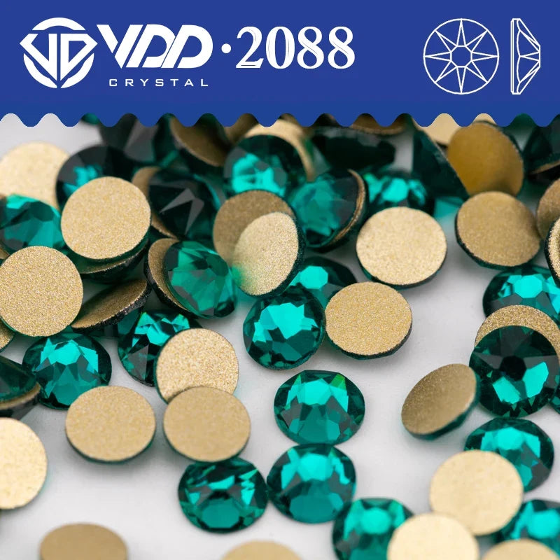VDD AAAAA Crystal Flatback Rhinestones - SS16-SS30 16-Cut Gems for DIY Crafts & Nail Art Decoration