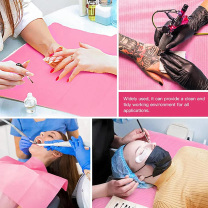 30/50/125PCS Disposable Tattoo & Nail Clean Pads – Waterproof Medical Paper Mats for Eyelash, Grafting & Beauty Tool Accessories