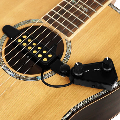 IRIN Acoustic Guitar Magnetic Sound Hole Pickup – Transducer with Audio Cable for Guitar Amplification & Instrument Accessories