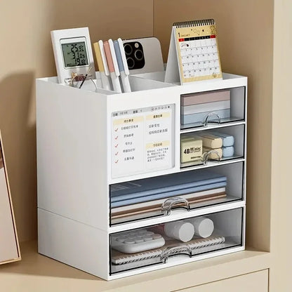 Desktop Drawer Storage Organizer - Multi-Compartment Desk Organizer for Pens, Stationery & Office Accessories