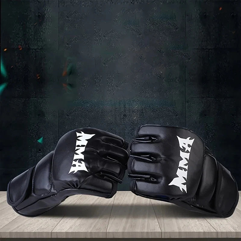 MMA Boxing Gloves - PU Training Gloves for Karate, Muay Thai, Sanda & Free Fight