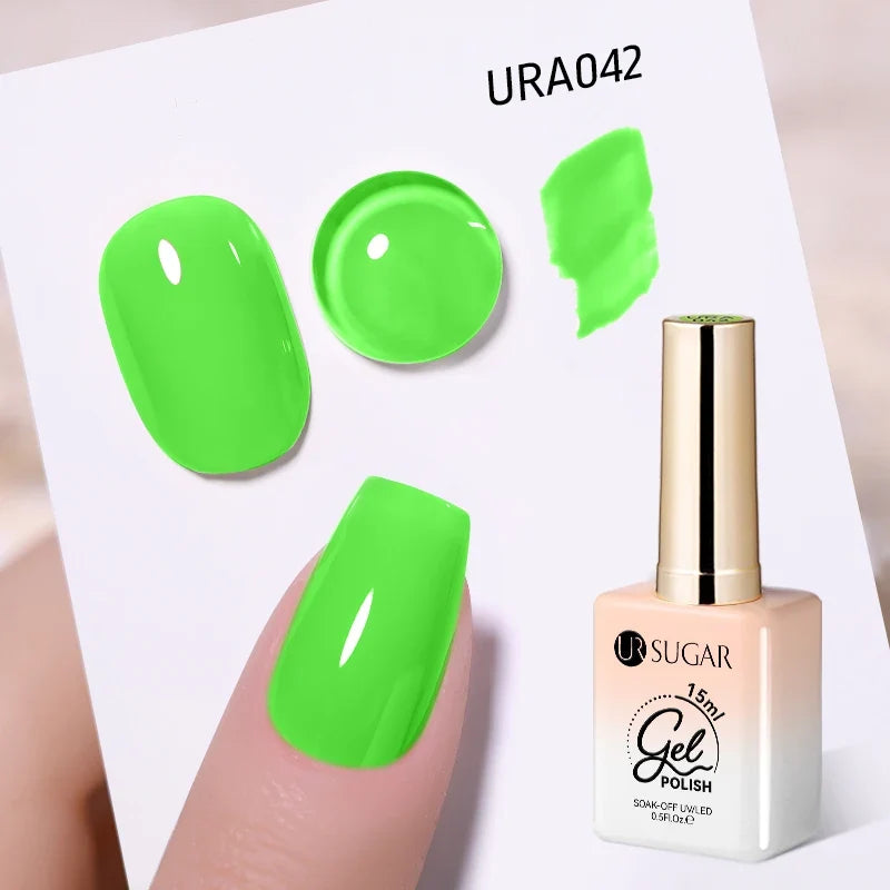 UR SUGAR Champagne Gold Silver Reflective Glitter Gel Nail Polish 15ml - Semi-Permanent Soak Off UV Manicure Art Varnish