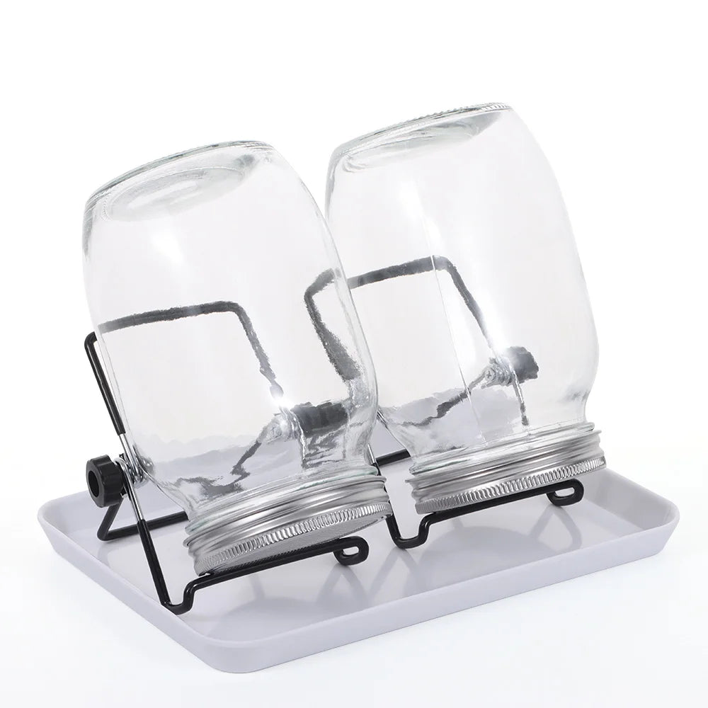 Sprouting Jars Growing Kit - 16/32oz Wide Mouth Mason Jars with Screen Lids for Indoor Seed Germination & Fresh Sprouts