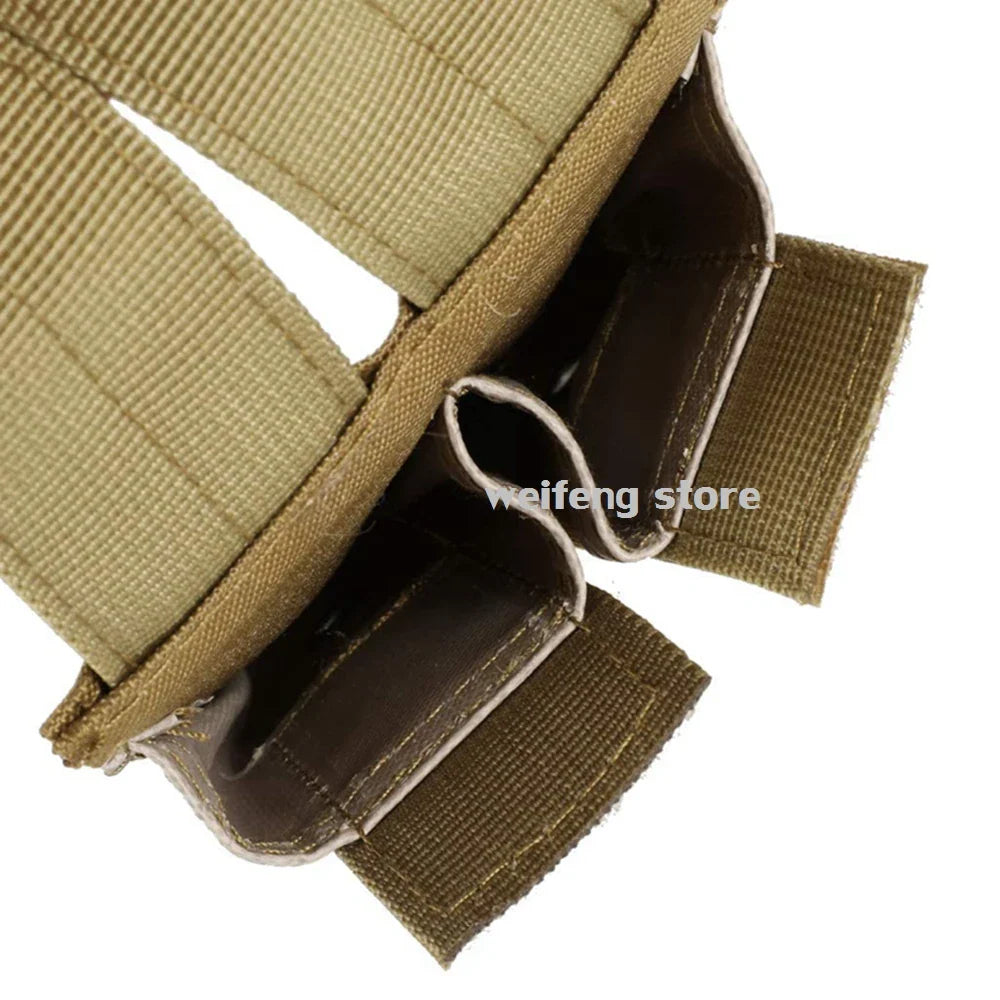 9mm Tactical Magazine Pouch - MOLLE Single & Double Mag Bag, Open-Top Pouch for Glock, M1911, 92F, Torch & Triple Bag